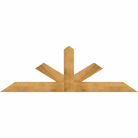 Ekena Millwork Saratoga Rough Sawn Timber Gable Bracket, Western Red Cedar, 84"W x 28"H x 4"D x 6"F, 8/12 Pitch GBW084X28X0406SAR00RWR